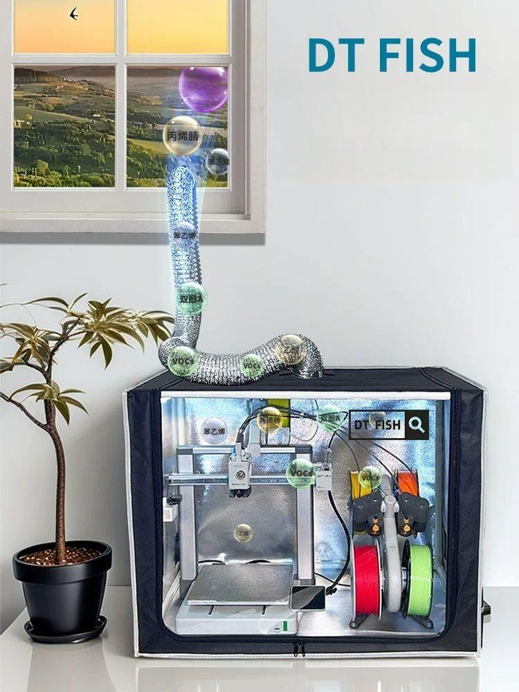 3D프린터 챔버 단열 커버 배기미포함 환기 덮개 벤트 열차폐 키트배기 뱀부랩 부스 차단 - 상세 이미지 5
