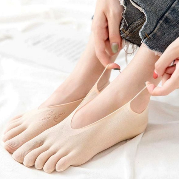 통기성 여성 페이크삭스 실리콘 덧신 양말 발가락 여름 - 상품 이미지