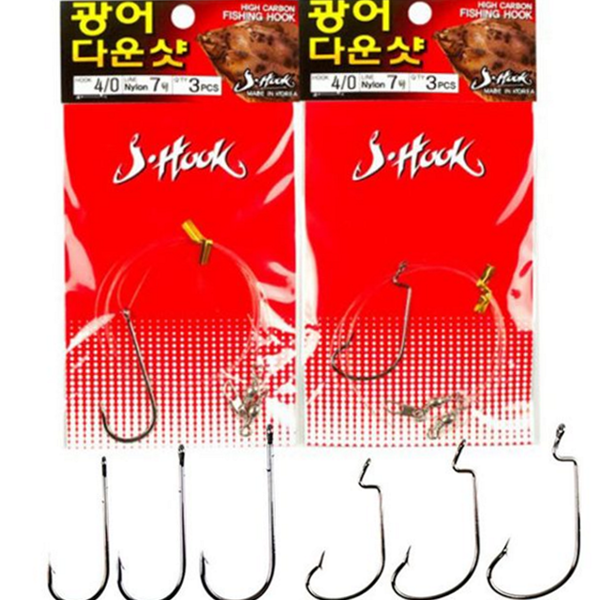 낚시용 광어 다운샷 채비 바늘 선상 낚시 채비 바다 원투 - 상품 이미지