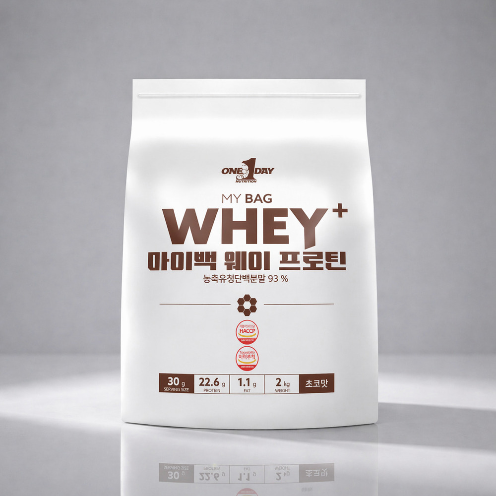 원데이뉴트리션 마이백 웨이프로틴 농축유청단백질 초코맛 단백질 많은 음식 보충제WPC 2kg - 상품 이미지