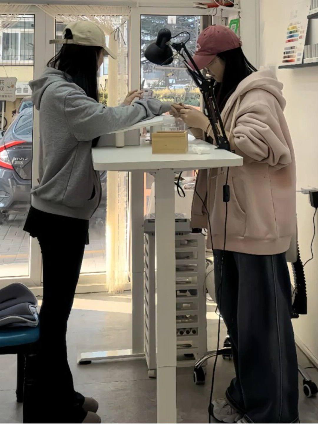 전동 미용 테이블 높이조절 작업용 네일 책상 - 상세 이미지 5