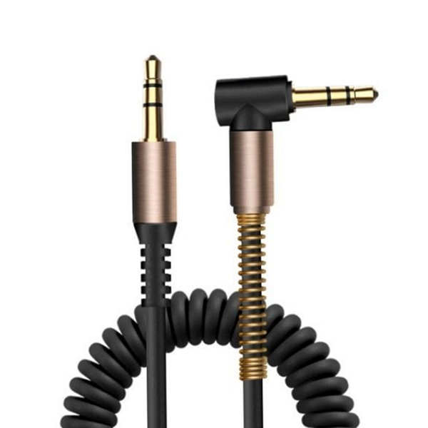 3.5mm 차량용 오디오 케이블 스프링형 코일 오디오 케이블 연장 도금 - 상품 이미지