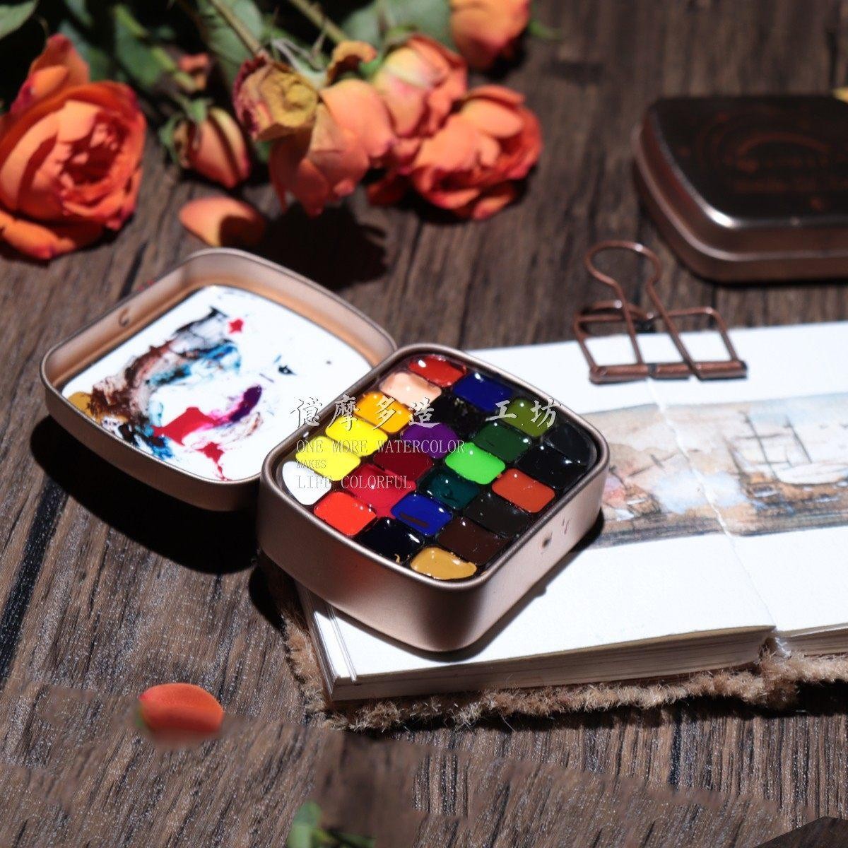 미니 휴대용 물감 케이스 팔레트 세트 미술 그림 - 상품 이미지