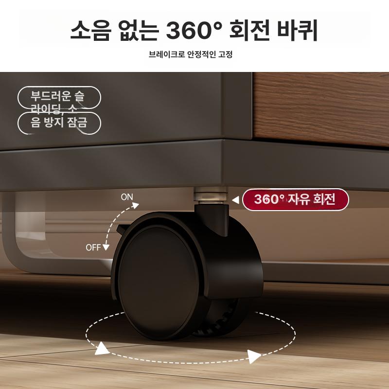 사무실 캐비닛 잠금서랍장 이동식 잠금 바퀴 락커 파일 서랍장 수납장 서류 정리함 수납 - 상세 이미지 4