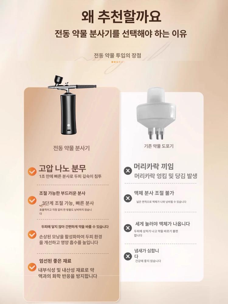 두피 헤어 미용 에어 스프레이건 페이셜 정밀 도포기 산소 미용실 도포 - 상세 이미지 2