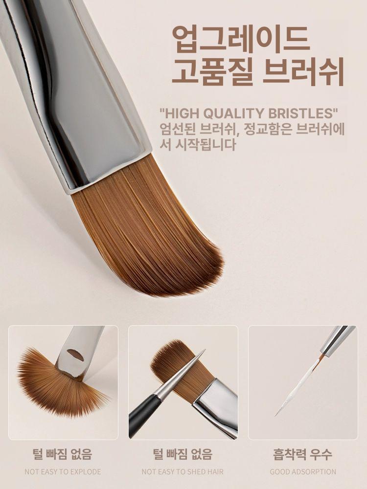 네일아트 브러시 세트 그라데이션 젤 구성붓 세필붓 화홍브러시 젤네일브러쉬 도구 메이크업 - 상세 이미지 4