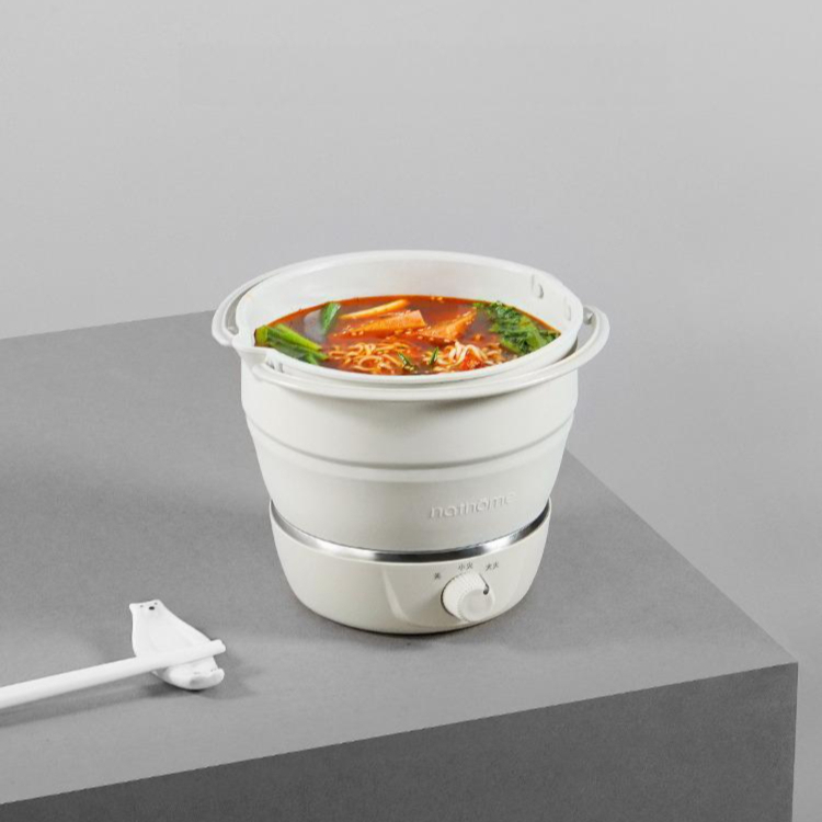 멀티쿠커 접이식 냄비 휴대용 플러그 다용도 밥솥 물병 주전자 세트 전골 여행 멀티 스마트 - 상세 이미지 2