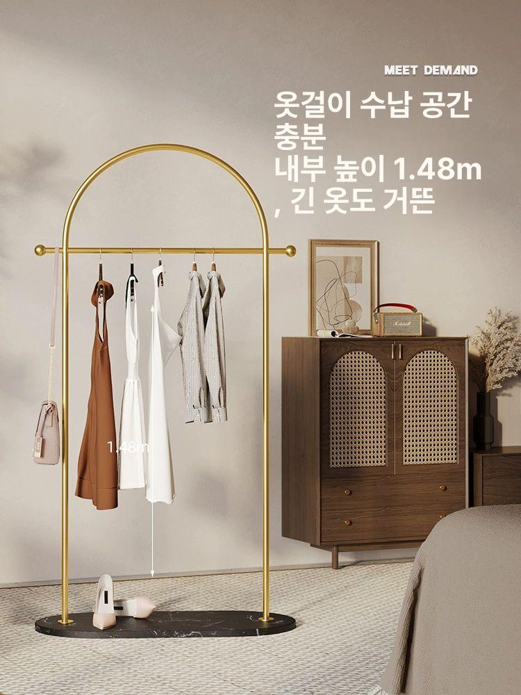 옷가게 업소용 아치형 골드 행거 미니 철제 옷걸이 심플 프레임 의류매장 코트랙 - 상세 이미지 2
