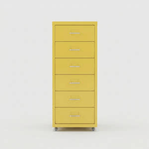 피하 서랍장 28x41x69, 6단, 옐로우 8303.2152 솔직 후기 | 실제 배치 사진 포함 - 상품 이미지 1