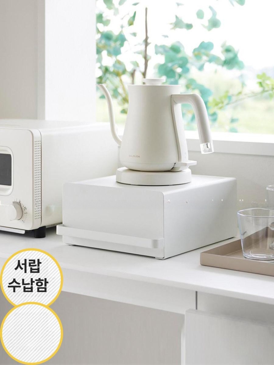 주방 수납장 커피머신 받침대 틈새장 홈카페장 홈카페 탕비실 틈새 받침 정수기장 미니 원목 - 상세 이미지 2