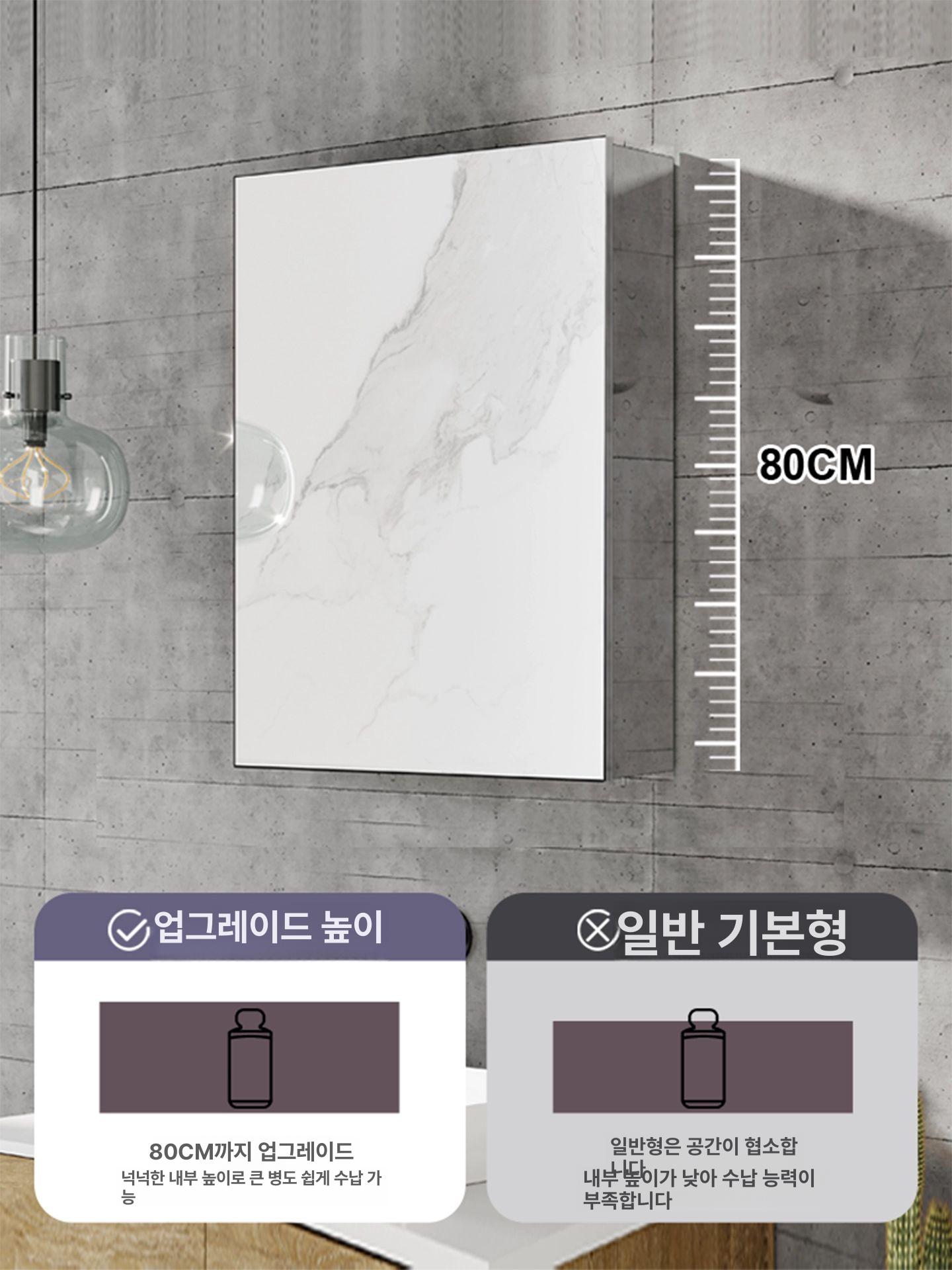 화장실 수납 캐비닛 벽걸이 수건 수건장 인테리어 그릇 서랍장 모루 보관 틈새 약장 세면대 - 상세 이미지 2