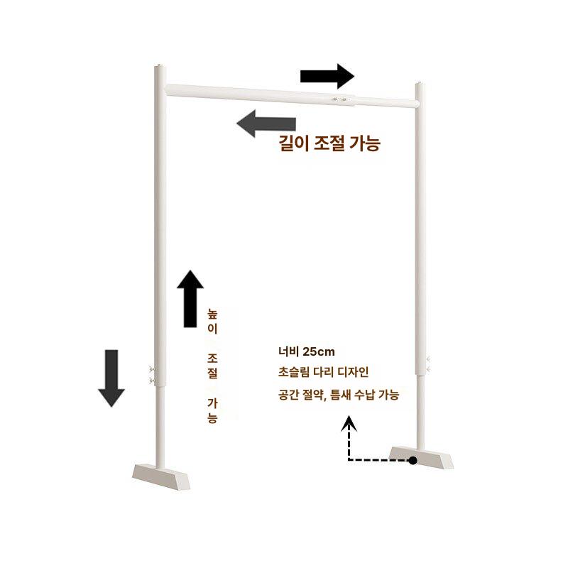 미니 행거 옷장 접이식 옷걸이 수납장 원룸 사무실 미니옷장 코너 틈새 스탠드 미니행거 - 상세 이미지 5