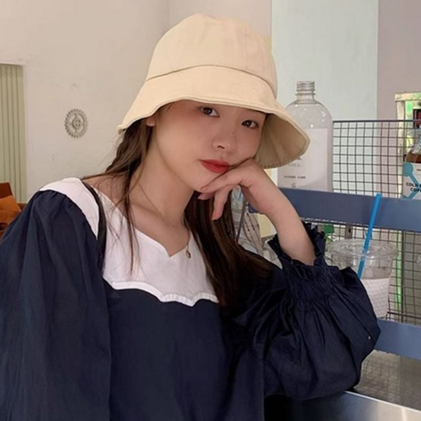 데일리 여성 벙거지 모자 스트링 벙거지 모자 여름 휴가 - 상품 이미지
