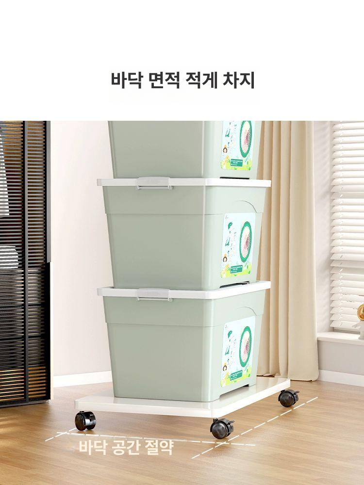 이동도 쉽게] 이동식트레이 바퀴형 수납함받침대 철제 이동식 정리함 바퀴달린선반 - 상세 이미지 3