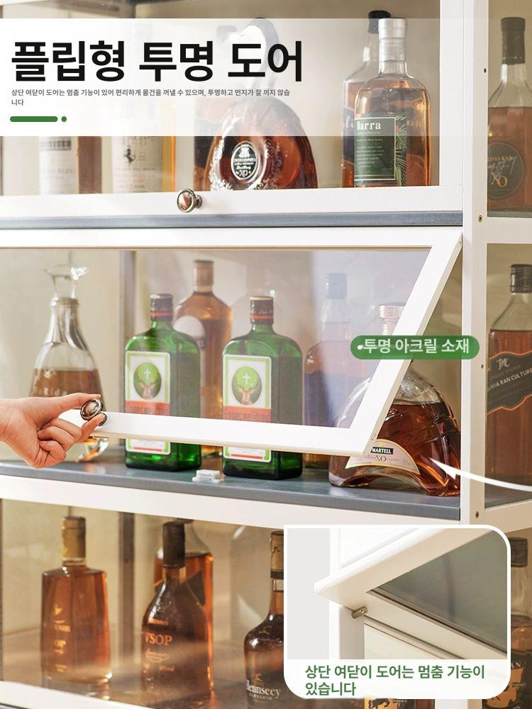 술 장식장 거실 인테리어 와인 진열 수납장 위스키 가정용 유리 - 상세 이미지 5