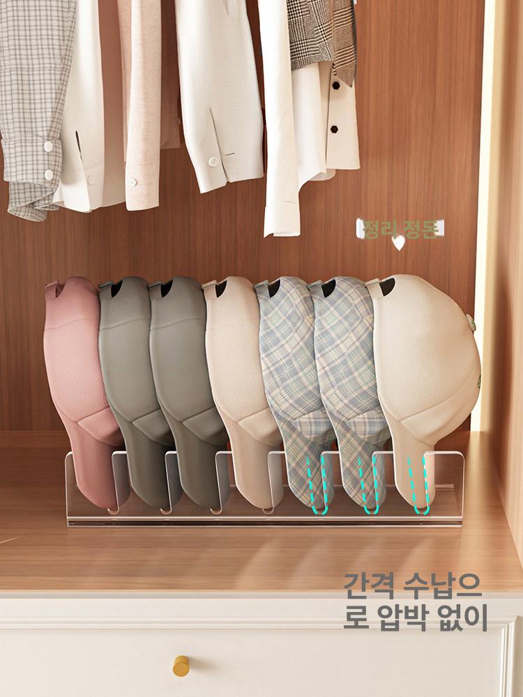 모자 아크릴 테이블용 분리형 걸이 1개 7칸 선반 진열대 전시 정리함 수납 야구 홀더 - 상세 이미지 2