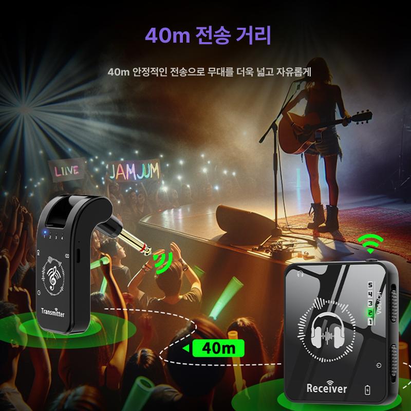 인이어 모니터 무선 스테이지 데브라 카드 시스템 모니터링 이어폰포함 수신기 공연용 - 상세 이미지 4