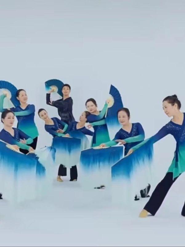 무용 부채 실크 군무 한국무용 전통부채 클래식 접이식 연습용 부채춤 대형 파스텔 춤 전통 - 상세 이미지 5