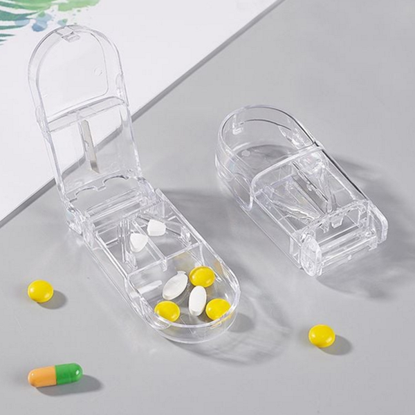 알약 휴대용 약 보관함 커팅 휴대용 약 절단기 케이스 여행용 - 상품 이미지