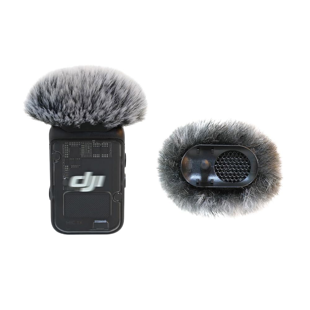 항청 마이크 윈드스크린, DJI MIC 2 호환 (DJI 1용 아님) / OSMO 포켓 퍼리 윈드 머프 (2팩-그레이) Gray - 상품 이미지