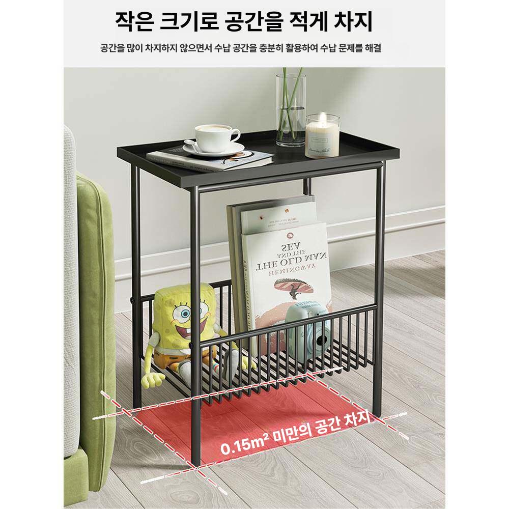 거실 티테이블 원목 이동식 티 트롤리 쇼파 카페 협탁 소형 높이조절 좌식 원형 인테리어 - 상세 이미지 4