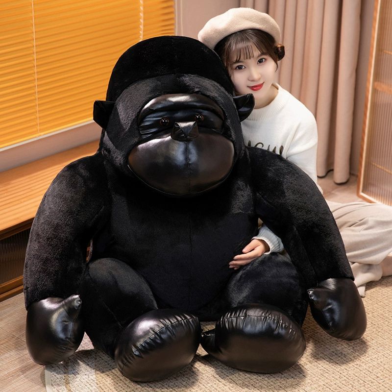 고릴라 봉제인형 대형 촬영 베개 긴 모찌 장식 인형 쿠션 침팬지 동물 킹콩 원숭이 - 상품 이미지