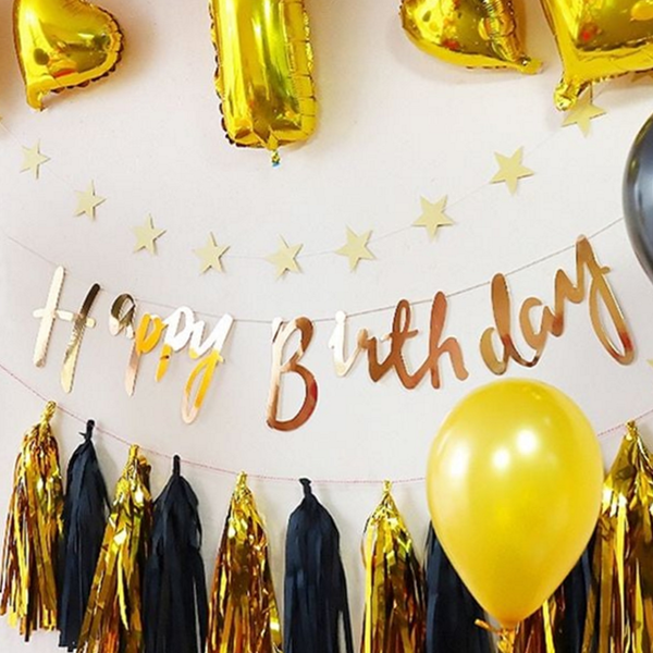 생일축하 생일 파티 풍선 레터링 생일 파티 가랜드 장식 소품 - 상품 이미지