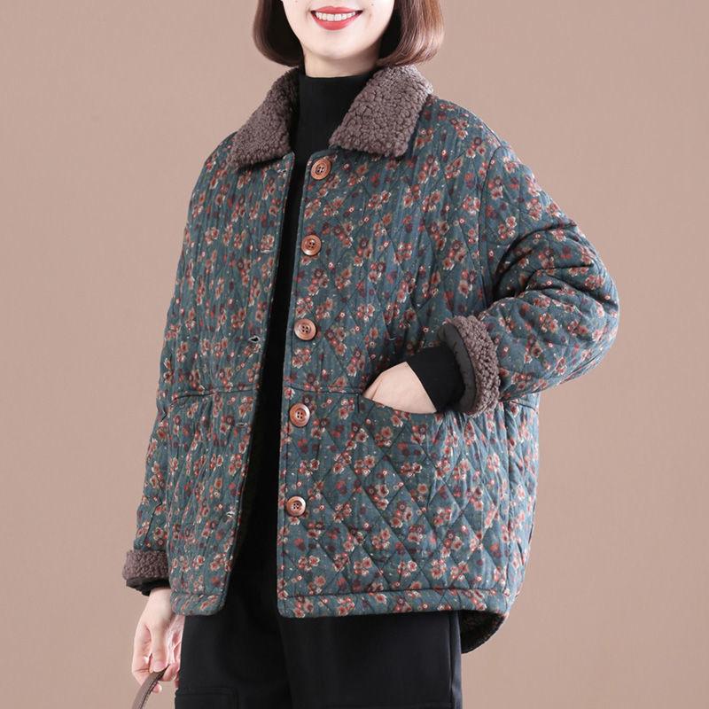 할머니 외투 겨울 패딩 여성 면 재킷 보온코트 어머니용 - 상품 이미지