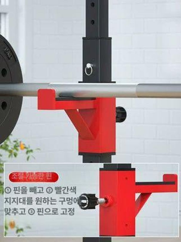 스쿼트랙 멀티랙 하프랙 프레스 벤치 스미스머신 세트 미니 멀티렉 분리형 홈트 바벨 - 상세 이미지 3