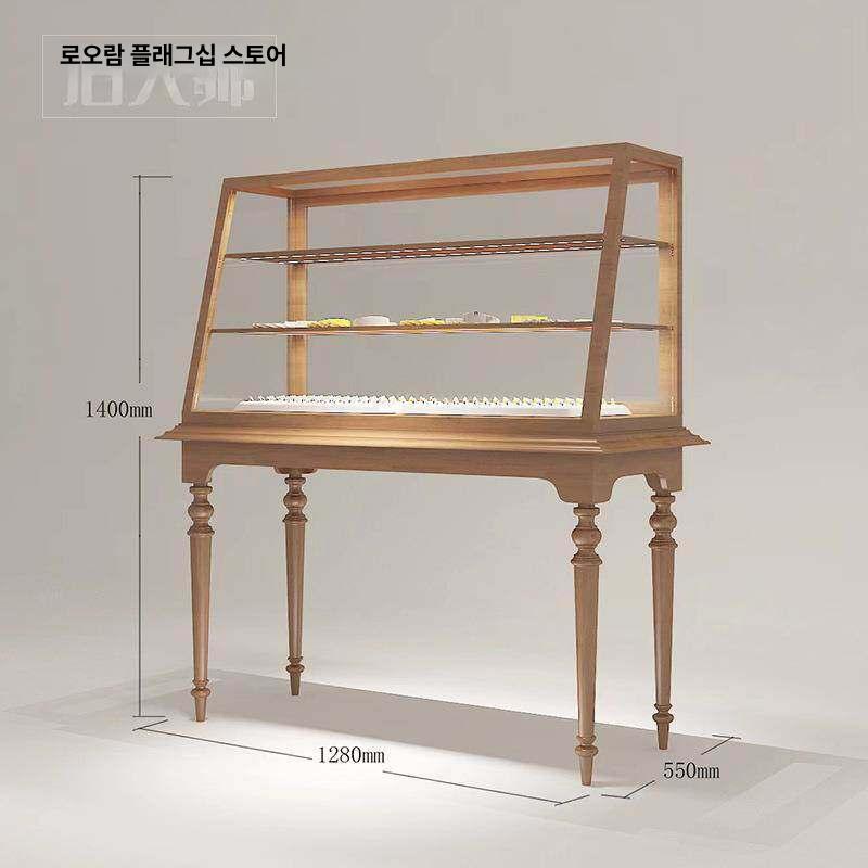 보석 진열대 액세서리 사이즈 박물관 전시대 귀걸이 귀금속 원목 거치대 - 상세 이미지 4