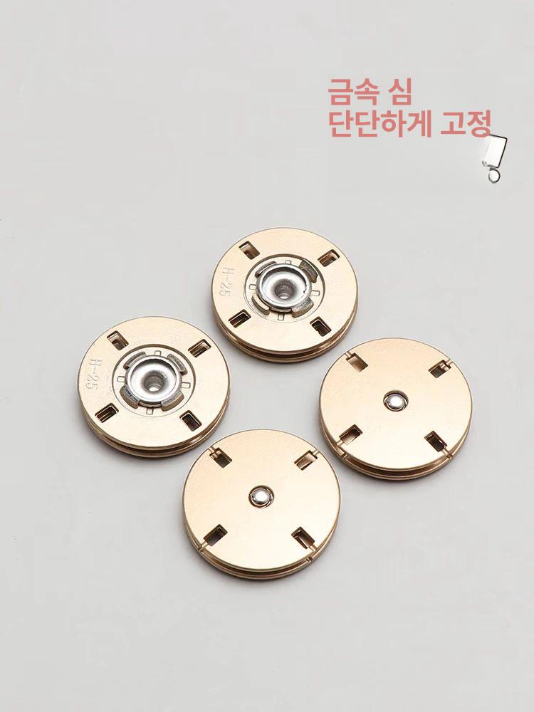 똑딱 단추 10개입 15mm 코트용 총검 숨 라운드형 - 상세 이미지 4