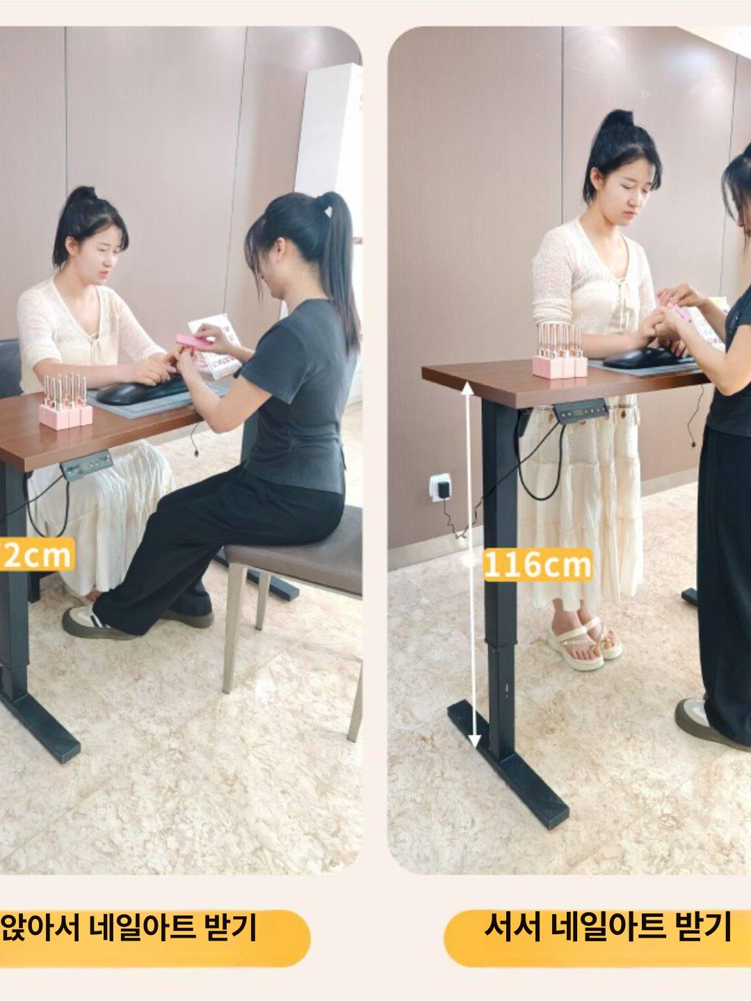 전동 미용 테이블 높이조절 작업용 네일 책상 - 상세 이미지 2