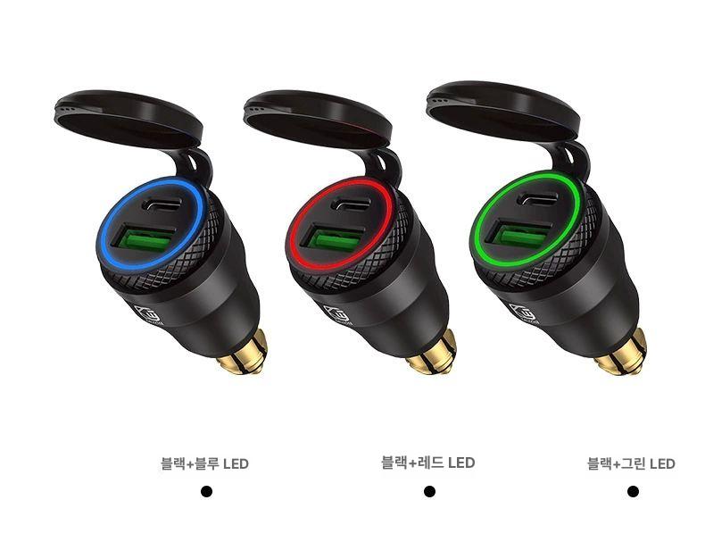 차량용 유럽형 시거잭 USB 어댑터 오토바이 소켓 스위치 충전기 유럽식 - 상세 이미지 5
