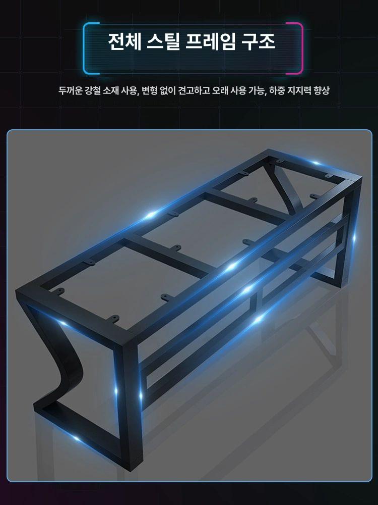 2인용 컴퓨터책상 2000 게이밍 게임 2200 테이블 사무실 침대 프레임 - 상세 이미지 5