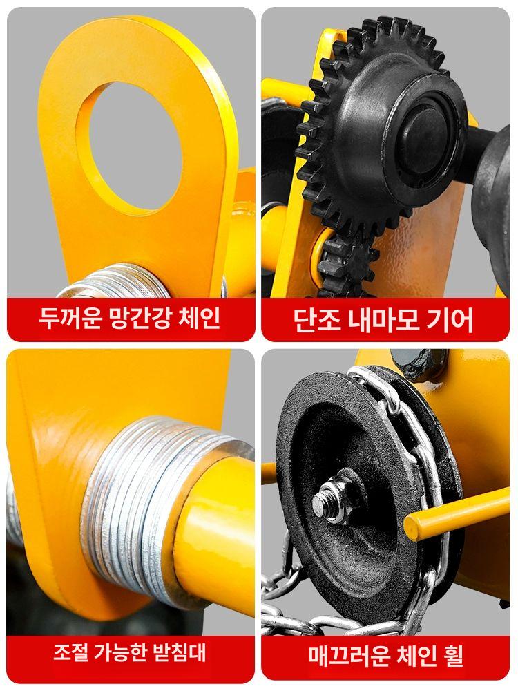 전동 트롤리 레일 창고운반 운반차 핸드 카트 윈치 물류 도르래걸이 스포츠카 창고 접이식 - 상세 이미지 5