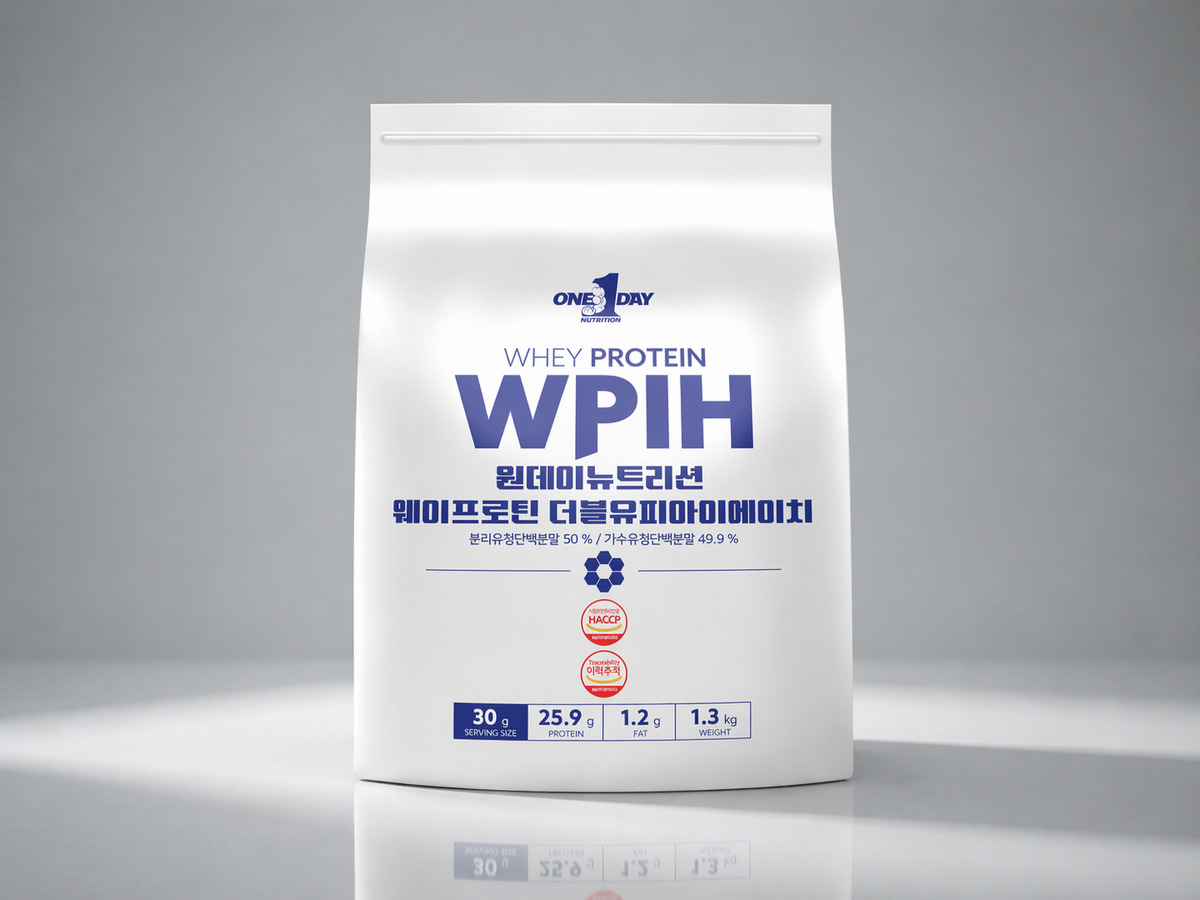 가수분해 분리유청단백질 원데이뉴트리션 보충제 단백질 많은 음식 WPH, WPI 1.3kg - 상품 이미지