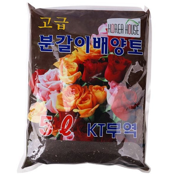 화분용 분갈이 흙 씨앗 배양토 5l 실내 식물 영양 텃밭 - 상품 이미지