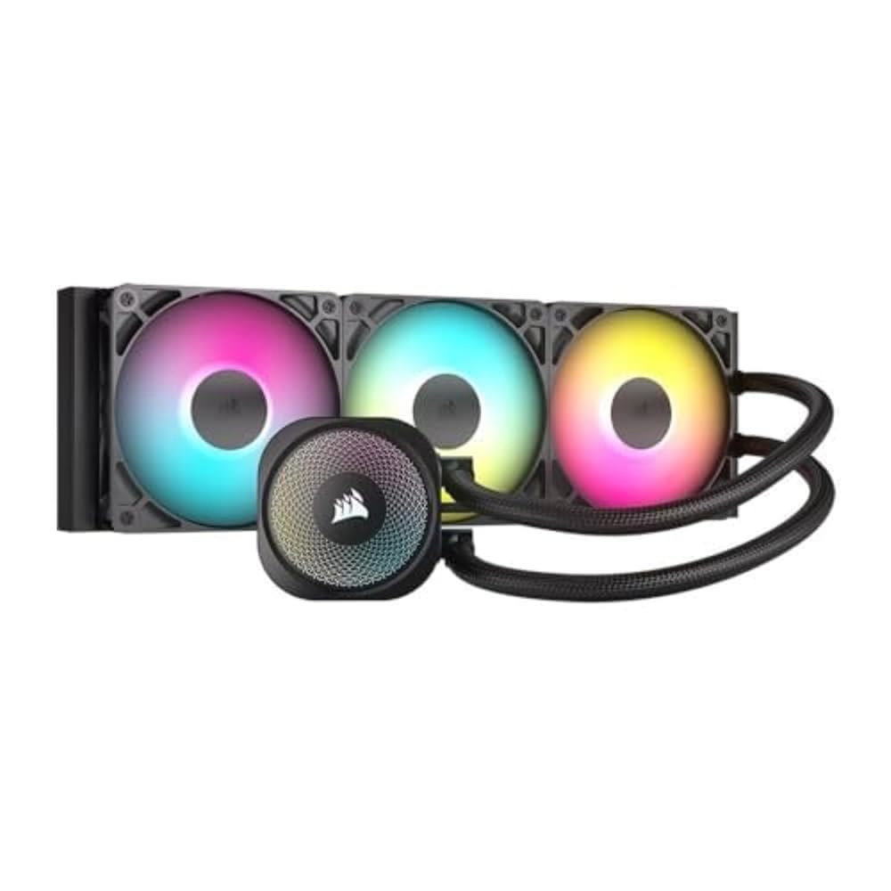 CORSAIR 노틸러스 360 RS ARGB 액체 CPU 쿨러 u2013 360mm AIO 저소음 다이렉트 마더보드 연결 데이지 체인 인텔 LGA 1851/1700, AMD AM5 - 상품 이미지