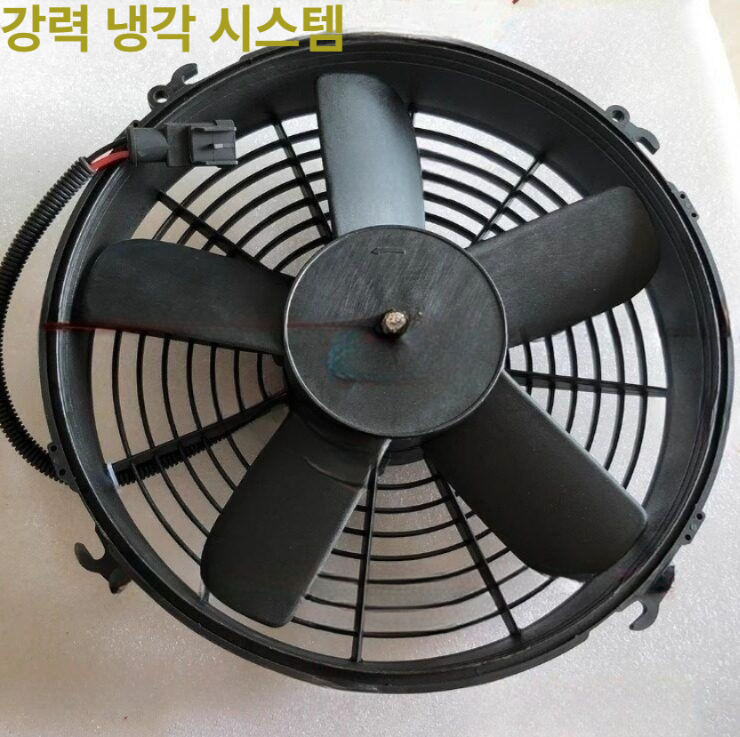유압 오일쿨러 냉각팬 라디에이터 산업용 쿨링팬 굴삭기 트럭 크레인 냉각장치 지름 300mm - 상품 이미지