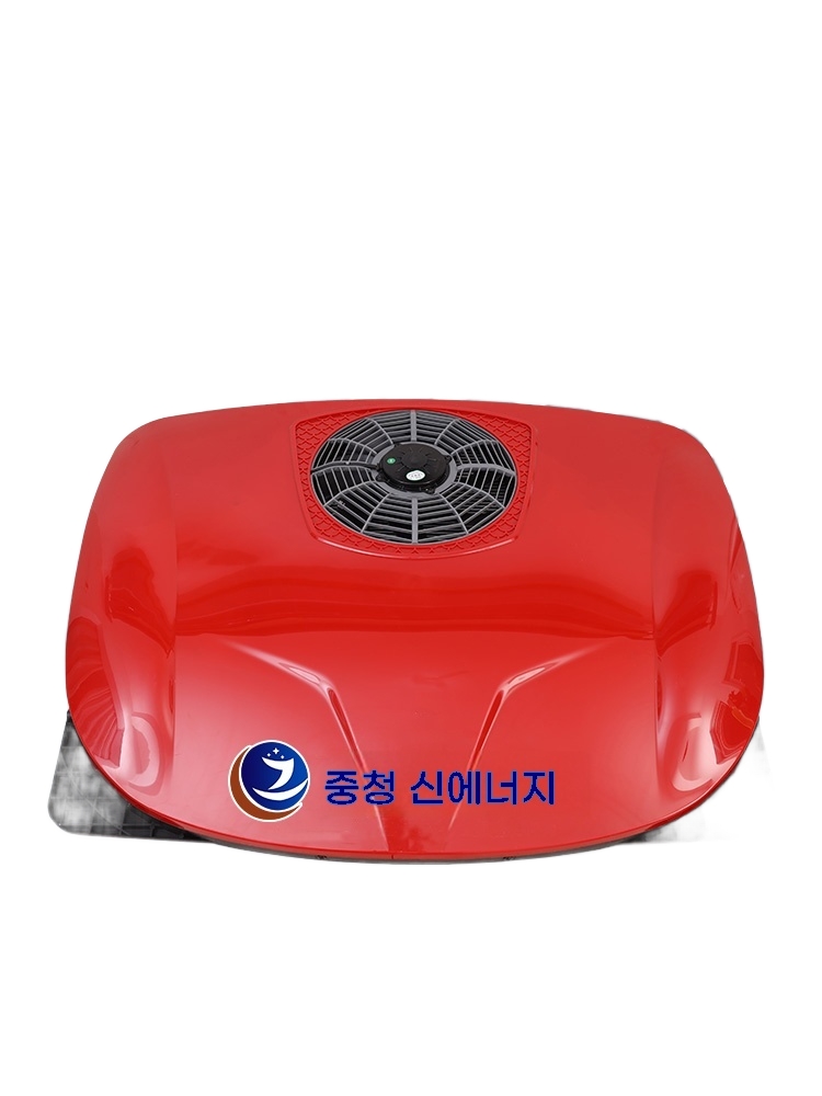 화물차 트럭 캠핑카전용 무시동 에어컨 올인원 A. 레드 D9000 초박형 24V - 상품 이미지