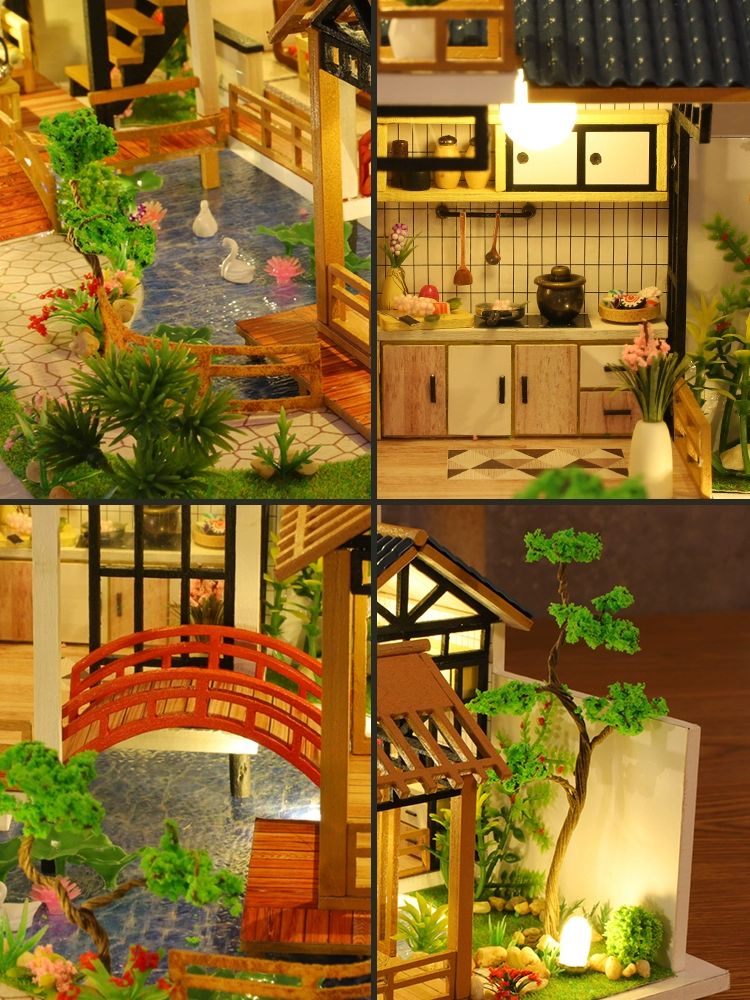 미니어처 한옥하우스 조명 diy 집만들기 조립 카페 한국 전통가옥 키트 - 상세 이미지 5