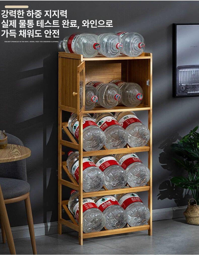 업소용 와인진열장 레스토랑 홈바 와인랙 선반 양주 수납장 오크 디스플레이 - 상세 이미지 4