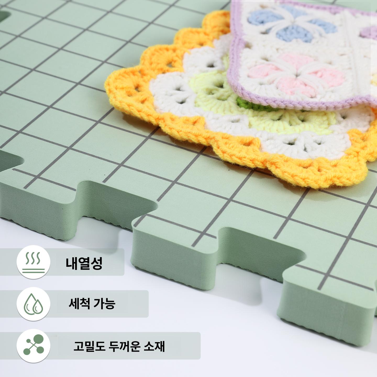 블로킹매트 보드 셰이퍼 키트 t핀 뜨개도구 경량 패드 뜨개 뜨개질 컬러 도구 - 상세 이미지 3