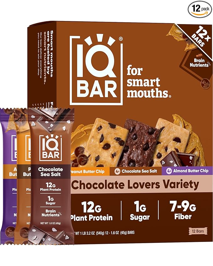 IQBAR 클린 플랜트 프로틴 바 초콜릿 러버스 12개 이미지 8