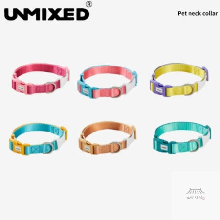 우노구나 언믹스 목줄 M 20mmX35cm-53cm 애완견리드줄 강아지리드줄 애견목줄