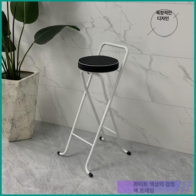월넛 바체어 접이식 홈바 바의자 원목 높은 간이 원목바의자 북유럽 높은의자 등받이 식탁 - 상세 이미지 5