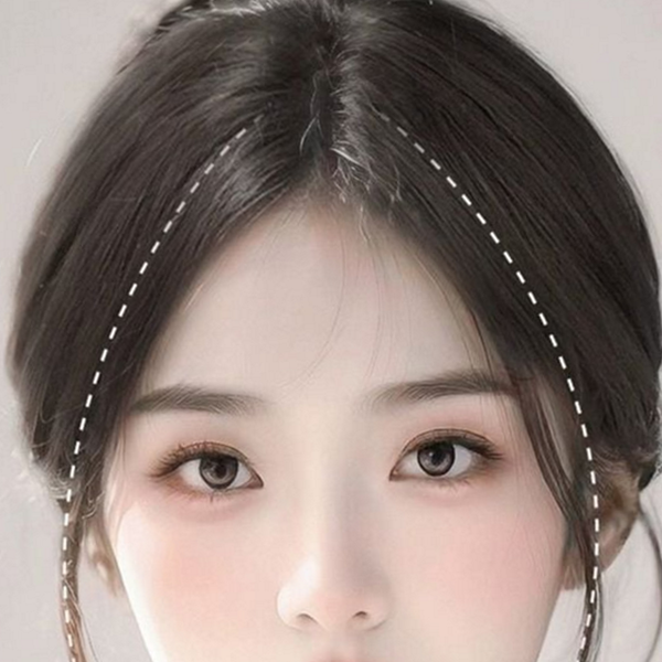 내추럴 여성 부분 가발 윗머리 정수리 부분 가발 가르마 새치 - 상품 이미지