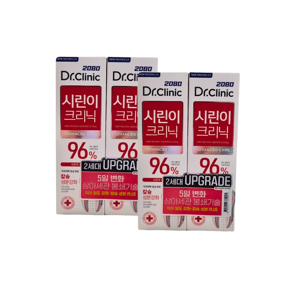 2080 닥터크리닉 시린이클리닉 치약 120g x4입 - 상품 이미지
