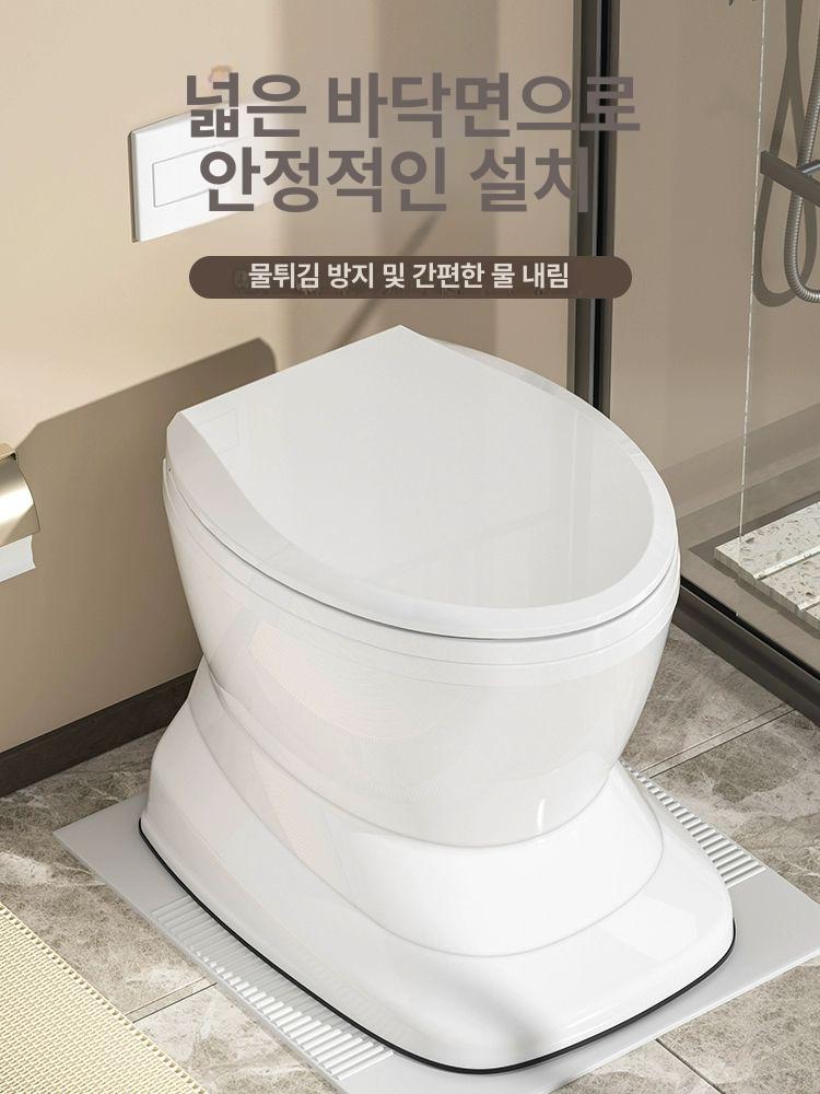 간이 변기 플라스틱 성인용 상품 화장실 휴대 17 화이트 방용 실내통 - 상세 이미지 2