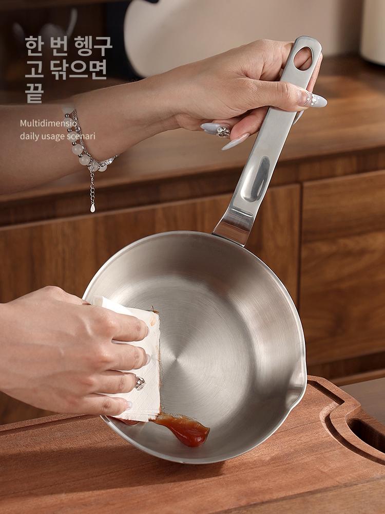 계란 후라이팬 스테인리스 316L 미니 전용 오믈렛 미니팬 컴팩트 논스틱 쿠킹 - 상세 이미지 4